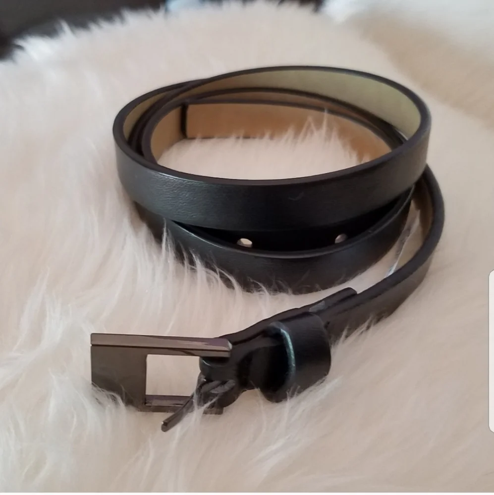 Nine West Black Slim Belt NEW
